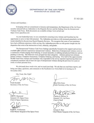 Disparity Review Addendum Interpersonal Violence Report Letter to the DAF