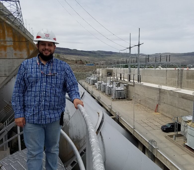Adrian Mariscal Arellano is an intern at John Day Lock and Dam. Among his rotations was Chief Joseph Dam (shown here), which is  15 minutes from where he grew up and inspired his career in hydropower.