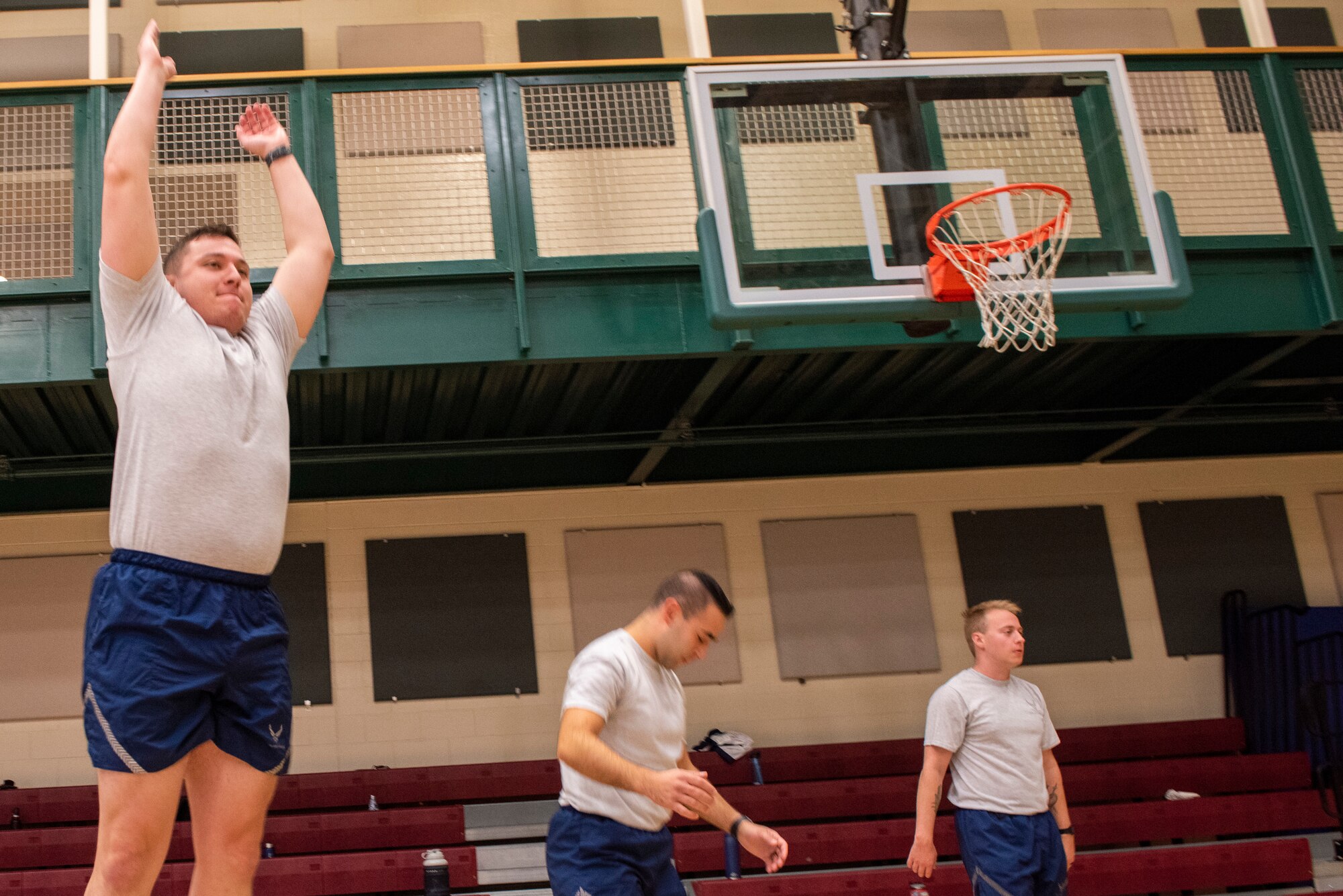Student pilots participate in exercises to learn proper form and techniques to better prepare their bodies for the stress that extra gravitational force equivalent and other physical stresses of flying. The gravitational force equivalent is a measurement of the type of force per unit mass – typically acceleration – that causes a perception of weight, with a g-force of 1 g equal to the conventional value of gravitational acceleration on Earth. (U.S. Air Force photo by Senior Airman David Phaff)