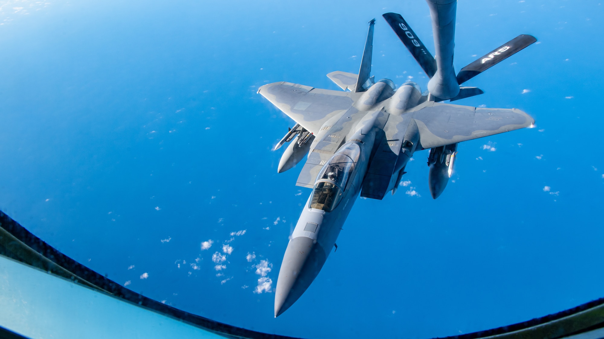 A photo of an F-15C Eagle flying