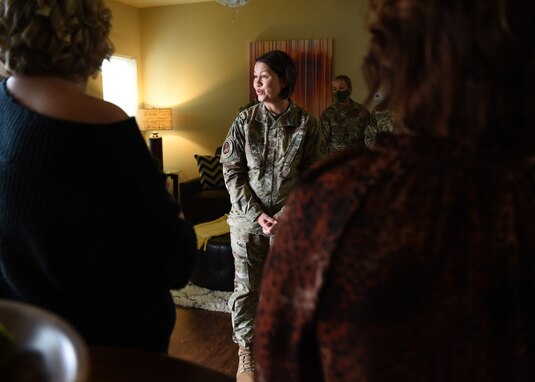 Chief Master Sgt. of the Air Force JoAnne S. Bass visits San Angelo, Texas.