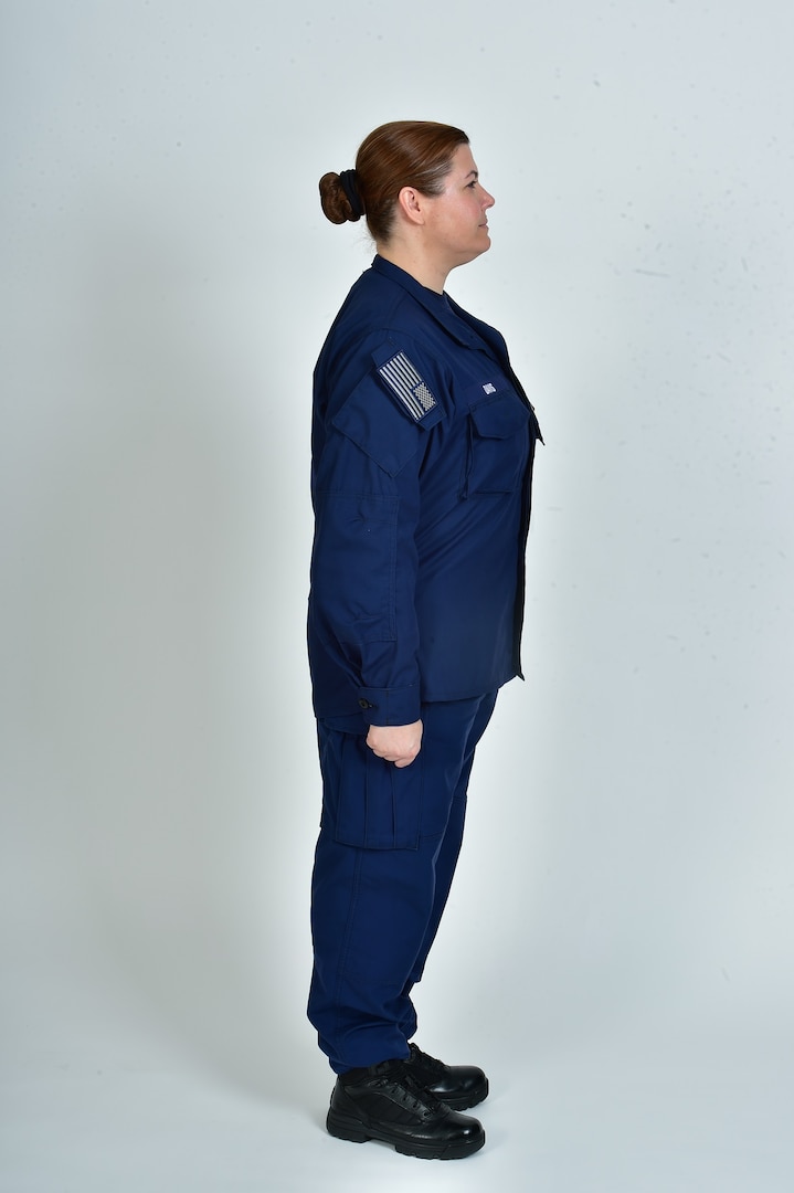 The new Coast Guard working uniform is scheduled to be available toward the end of fiscal year 2023. Coast Guard photo.