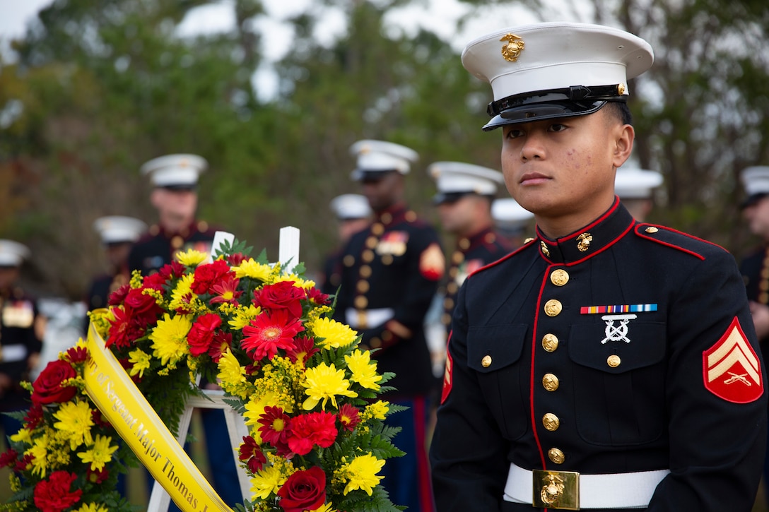 Sgt. Maj. McHugh wreath-laying ceremony