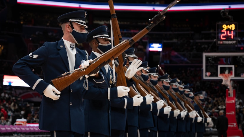 JBAB Airmen take part in Washington Wizards festivities