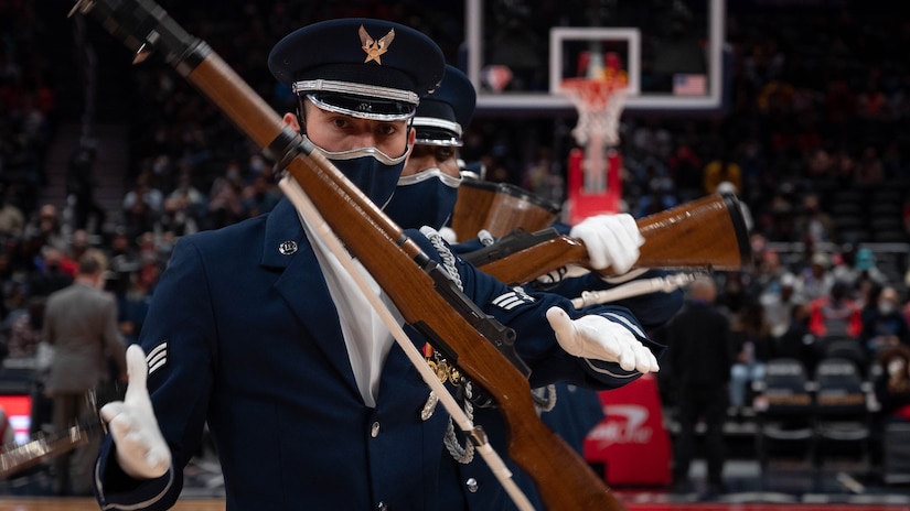 JBAB Airmen take part in Washington Wizards festivities