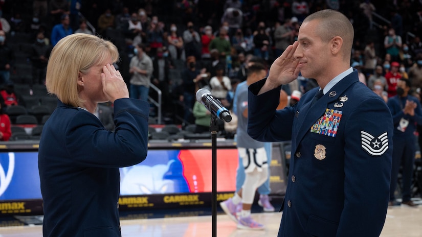 JBAB Airmen take part in Washington Wizards festivities