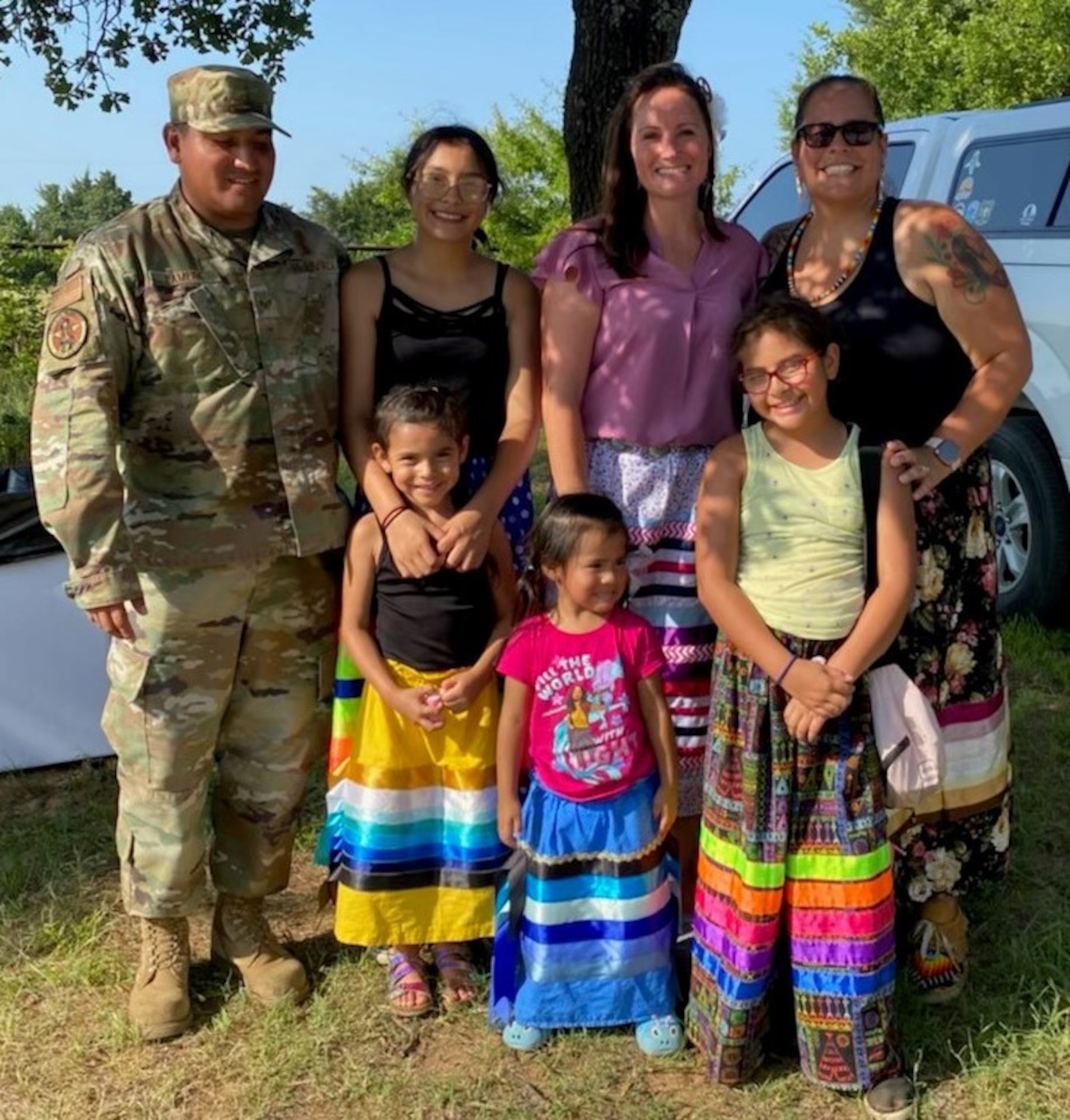 Group photo at the Indian Hills PowWow