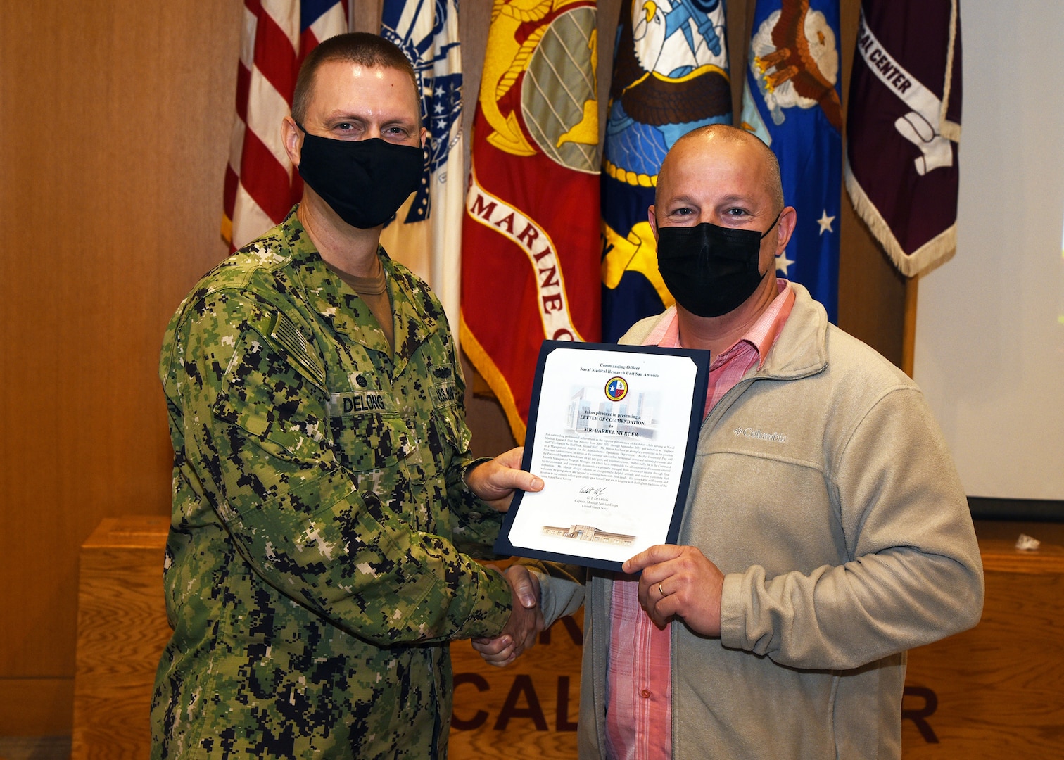 JOINT BASE SAN ANTONIO-FORT SAM HOUSTON – (Nov. 3, 2021) Darrel Mercer, of San Antonio, a management analyst assigned to the Administrative Operations Directorate, Naval Medical Research Unit (NAMRU) San