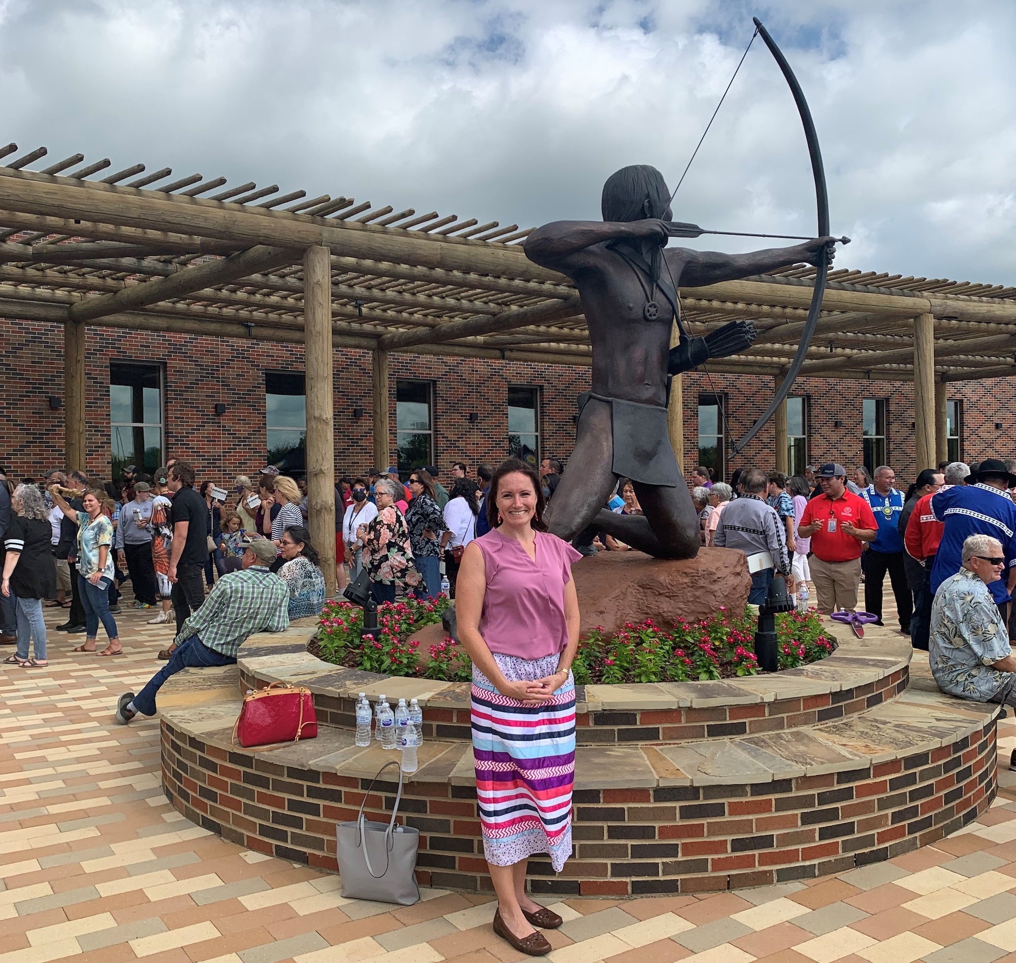 Courtyard of the Choctaw Cultural Center in Calera, Oklahoma.