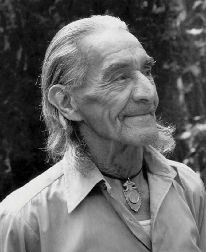 Photograph of Harold Tantaquidgeon, Chief of the Mohegan Tribe, later in life. (National Coast Guard Museum Association Facebook site)