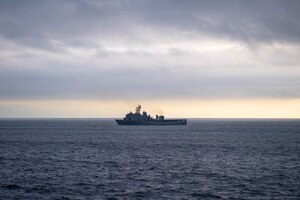 PACIFIC OCEAN (Jan. 19, 2021) The San Antonio-class amphibious transport dock USS Portland (LPD 27) transits the Pacific Ocean.