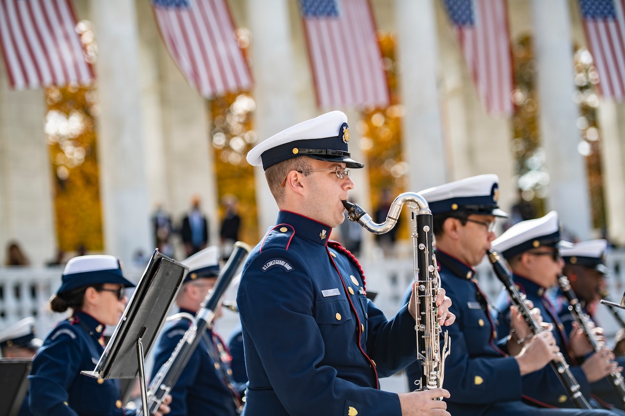 A band performs.