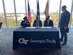 Lt. General Nina M. Armagno, U.S. Space Force director of staff, Georgia Tech Provost Steven W. McLaughlin and Georgia Tech Executive Vice President for Research Chaouki T. Abdallah participate in the signing ceremony making Georgia Tech the latest entrant into the Space Force’s University Partnership Program, Nov. 11, 2021, at Georgia Tech University in Atlanta, Georgia. (Courtesy Photo)