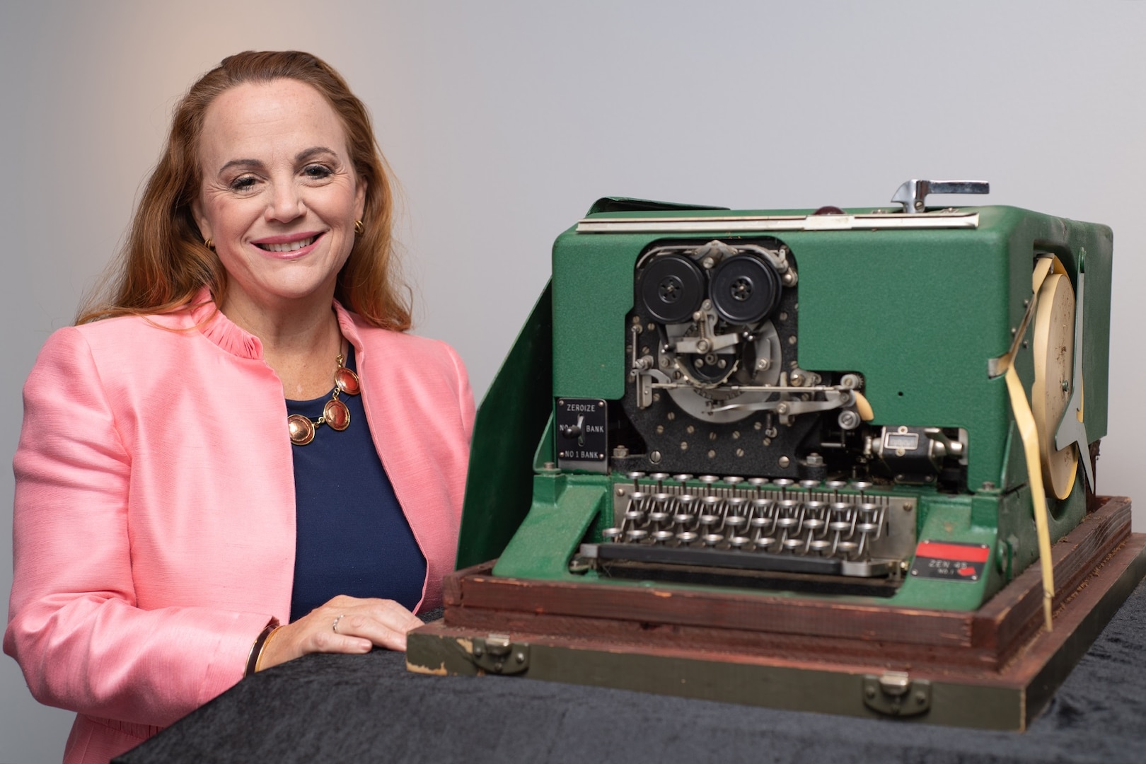 Diane Janosek with ZEN cipher machine