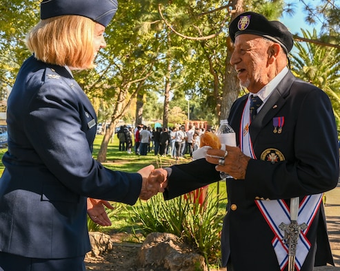 Two people shaking hands