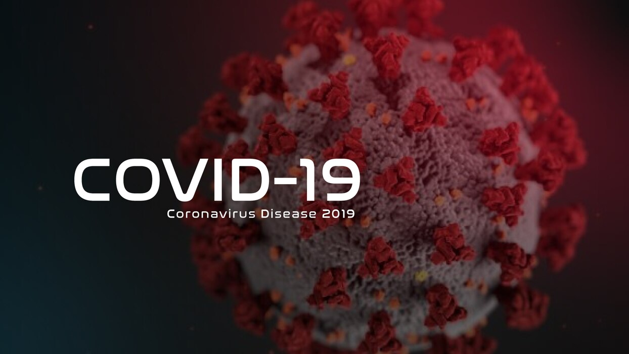 graphic shows coronavirus molecule and says COVID-19: Coronavirus Disease 2019