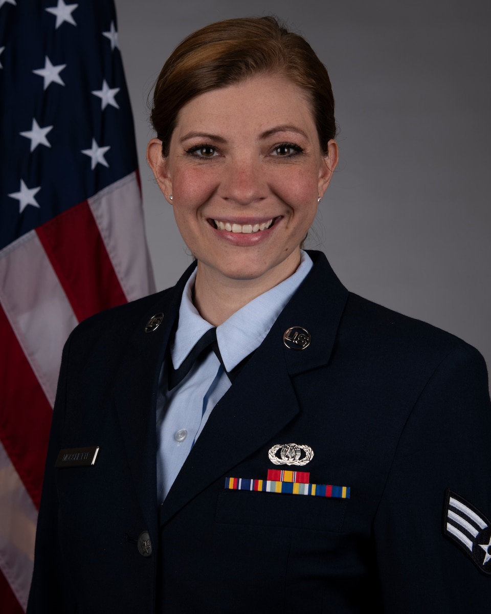 SrA Caitlin Mocchetti, Official photo, service dress