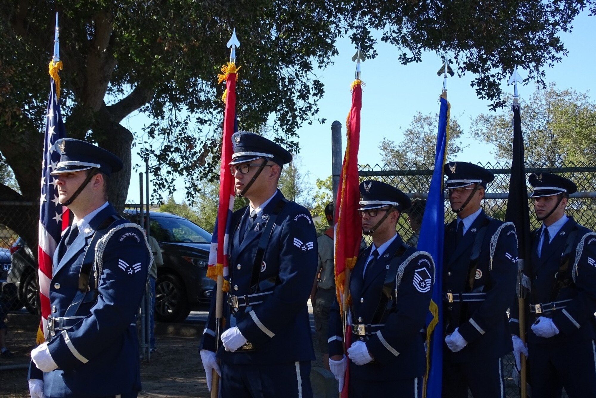 Photo of Veterans Day and Remembrance Day memorial ceremony.