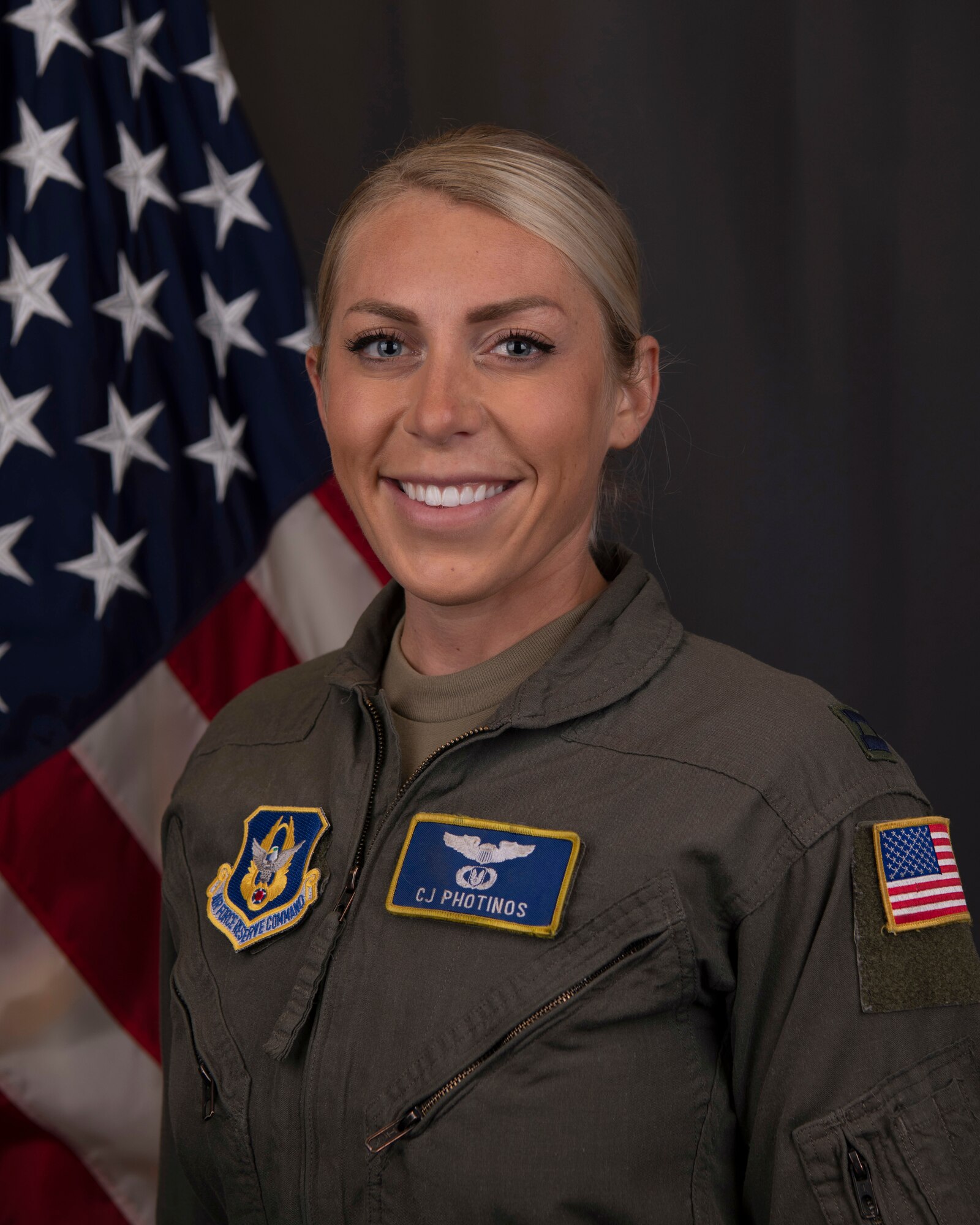 Capt. Cecilia J. Photinos, 445th Operations Support Squadron C-17 aircraft commander and training officer is the 445th Airlift Wing Company Grade Officer of the Quarter.