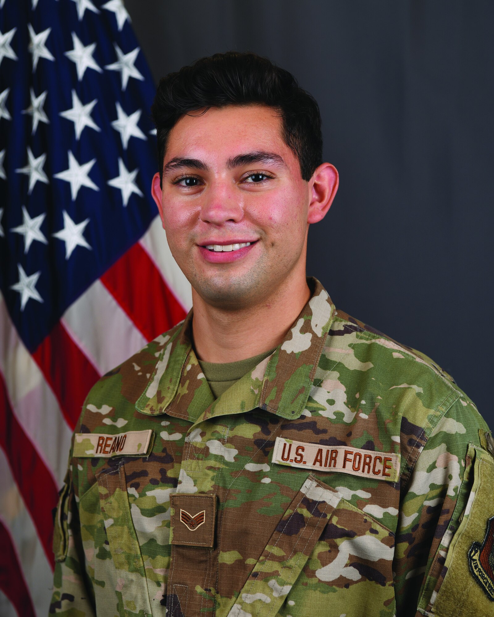 Senior Airman Charles M. Reano, 445th Force Support Squadron communications element client systems technician, is the 445th AW Airman of the Quarter.