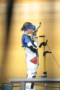 Female competitor during event.