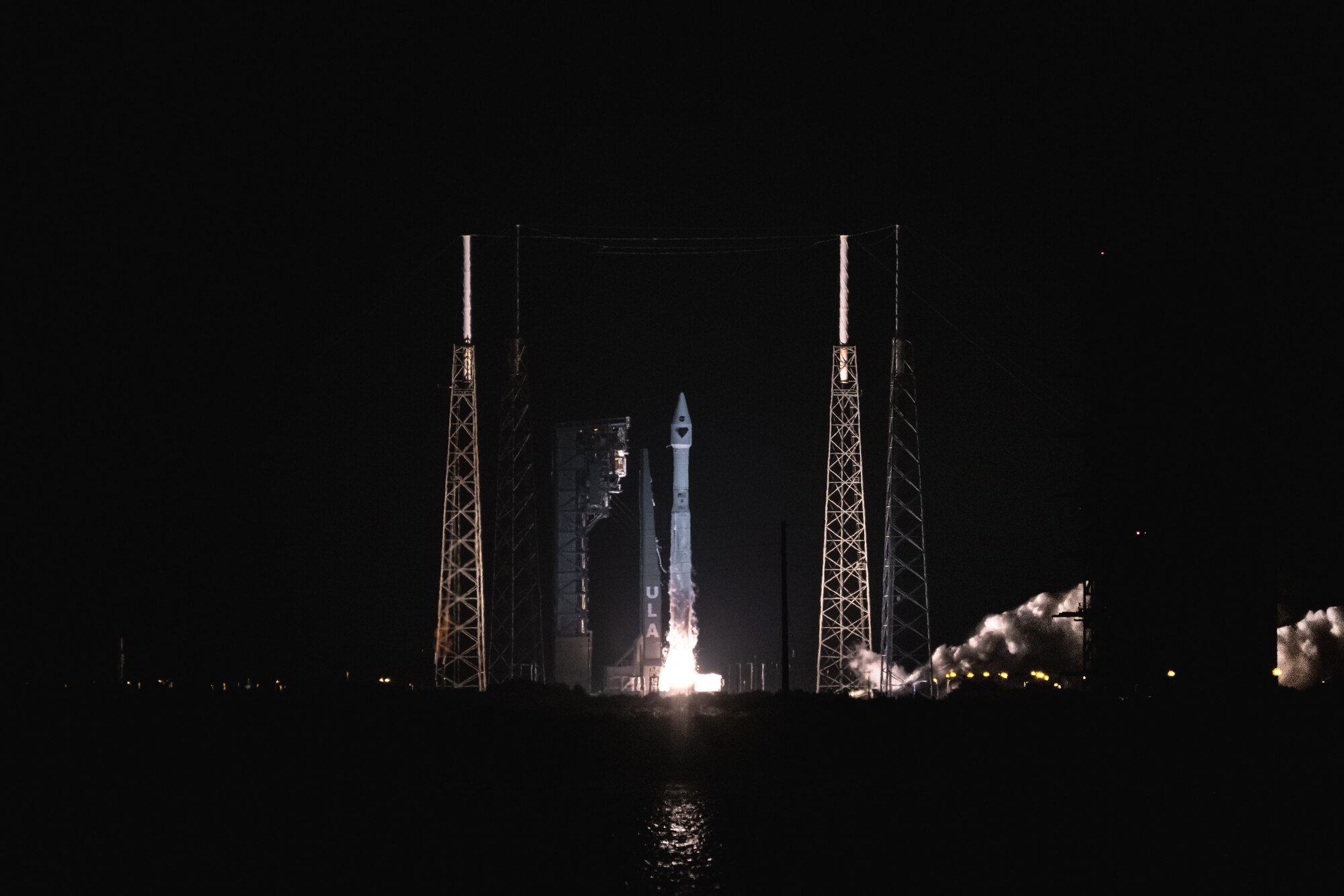 A United Launch Alliance Atlas V rocket carrying NASA’s Lucy spacecraft launches from Space Launch Complex 41 at Cape Canaveral Space Force Station, Fla., Oct. 16, 2021. The spacecraft will be the first to explore Jupiter’s Trojan asteroids, which could bring new insight to the history of the solar system. (U.S. Space Force photo by Joshua Conti)