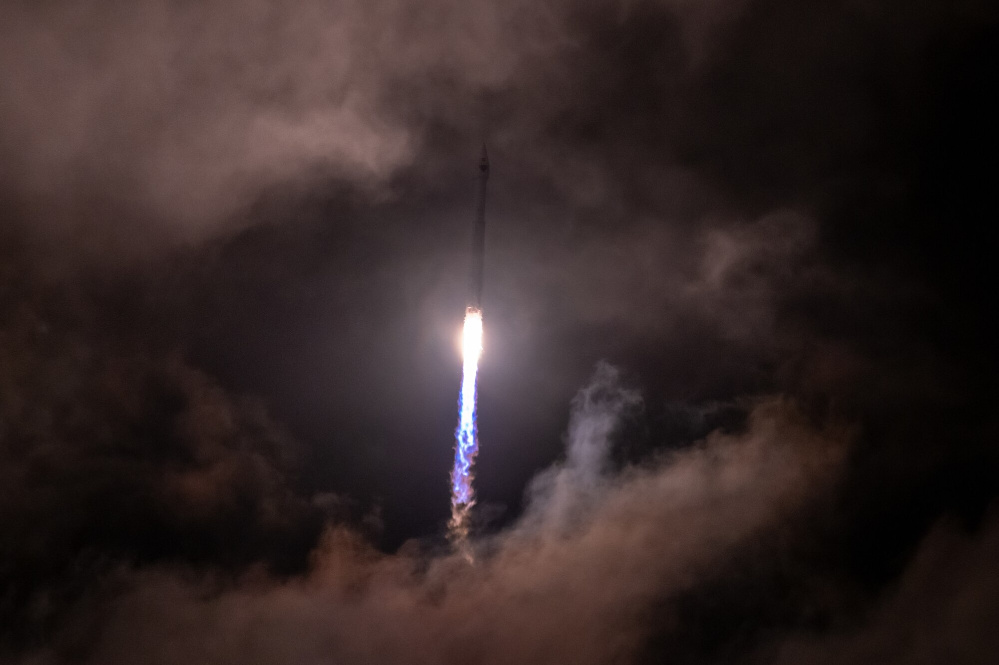 A United Launch Alliance Atlas V rocket carrying NASA’s Lucy spacecraft launches from Space Launch Complex 41 at Cape Canaveral Space Force Station, Fla., Oct. 16, 2021. The spacecraft will be the first to explore Jupiter’s Trojan asteroids, which could bring new insight to the history of the solar system. (U.S. Space Force photo by Joshua Conti)