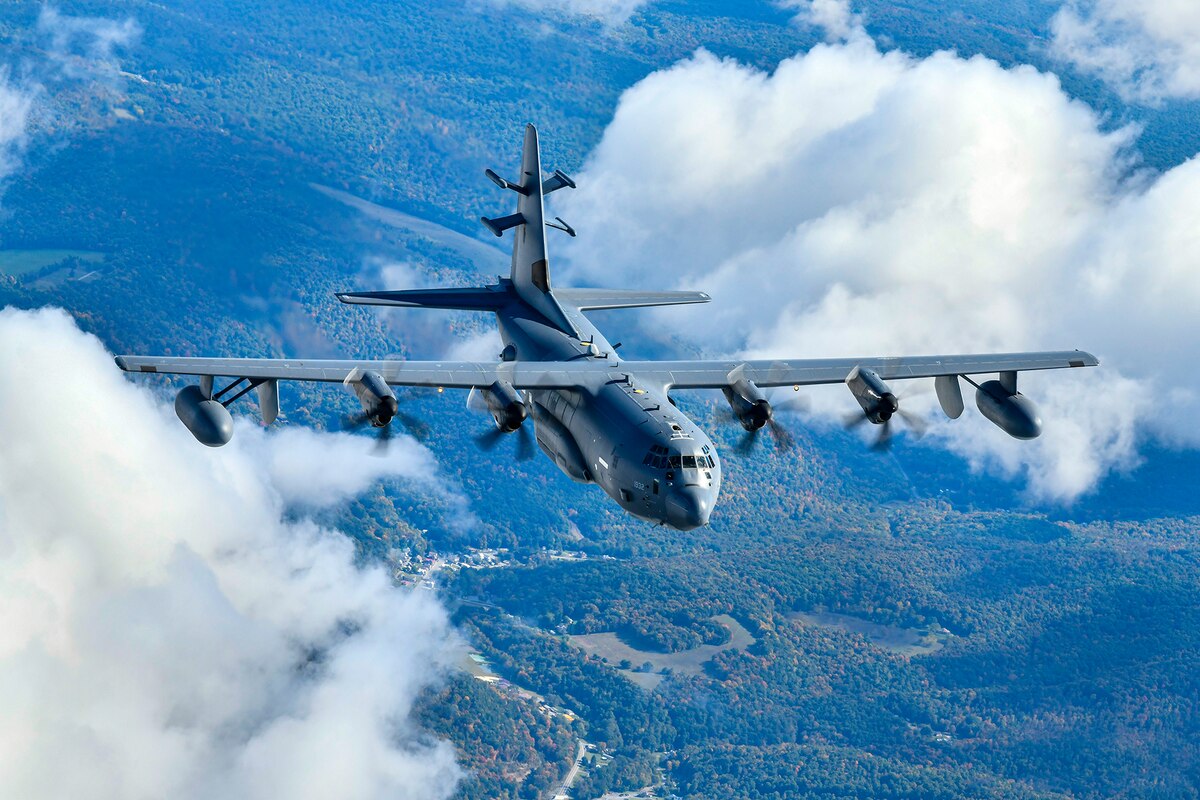 A 171st Air Refueling Squadron KC-135T on a training mission refueled an EC-130J Commando Solo from 193d Special Operations Squadron, Harrisburg Air National Guard Base, Pennsylvania on October 2, 2020.  This mission presented a unique opportunity to see a propeller-driven aircraft being refueled by jet aircraft.