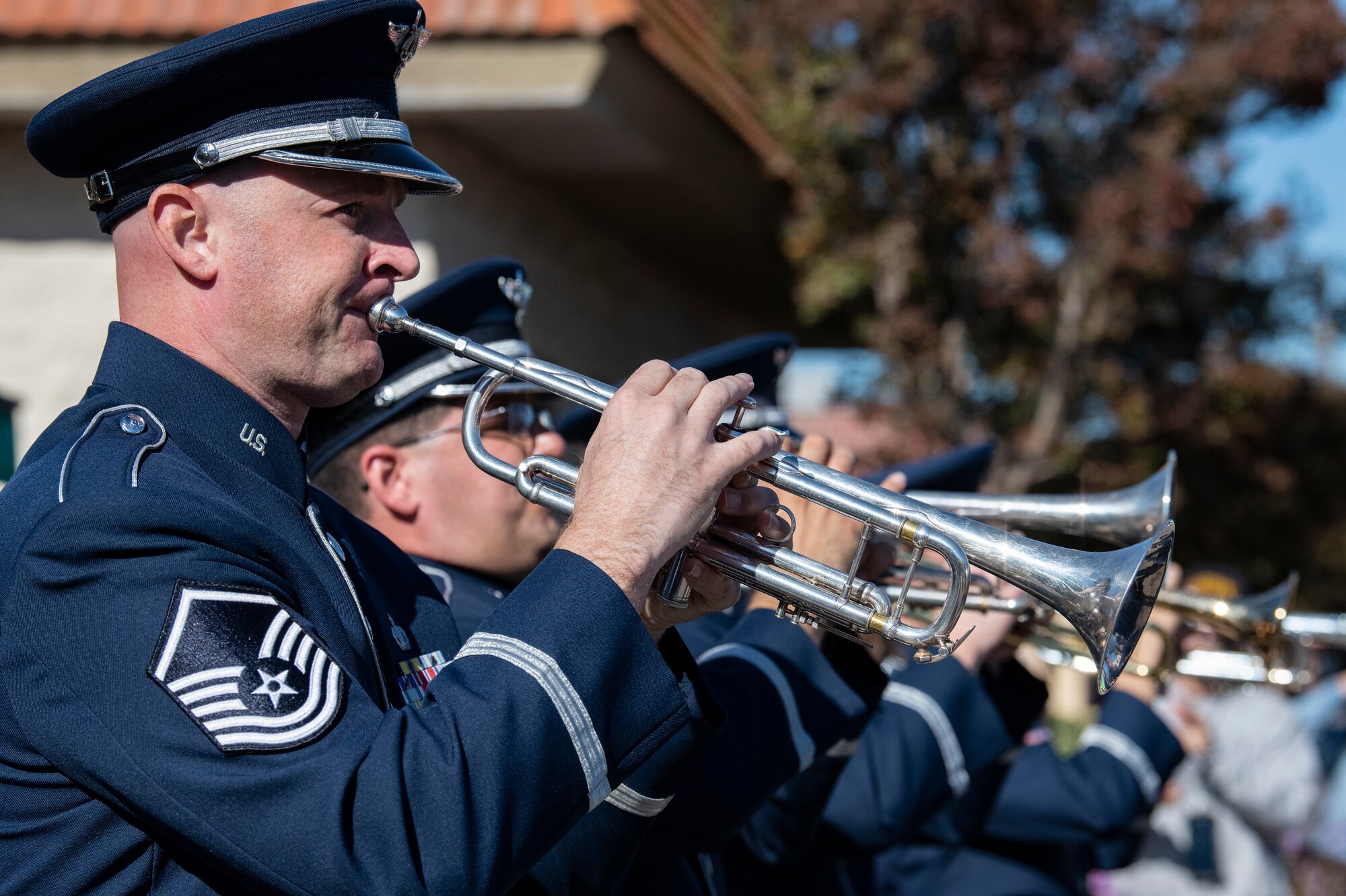 Crowds of people came in support of the Fairfield Veterans Day Parade, Thursday in downtown Fairfield.  Airmen from the 349th Air Mobility Wing and 60th AMW at Travis Air Force Base were among the many featured at this year’s parade. (U.S. Air Force photo by Grant Okubo)