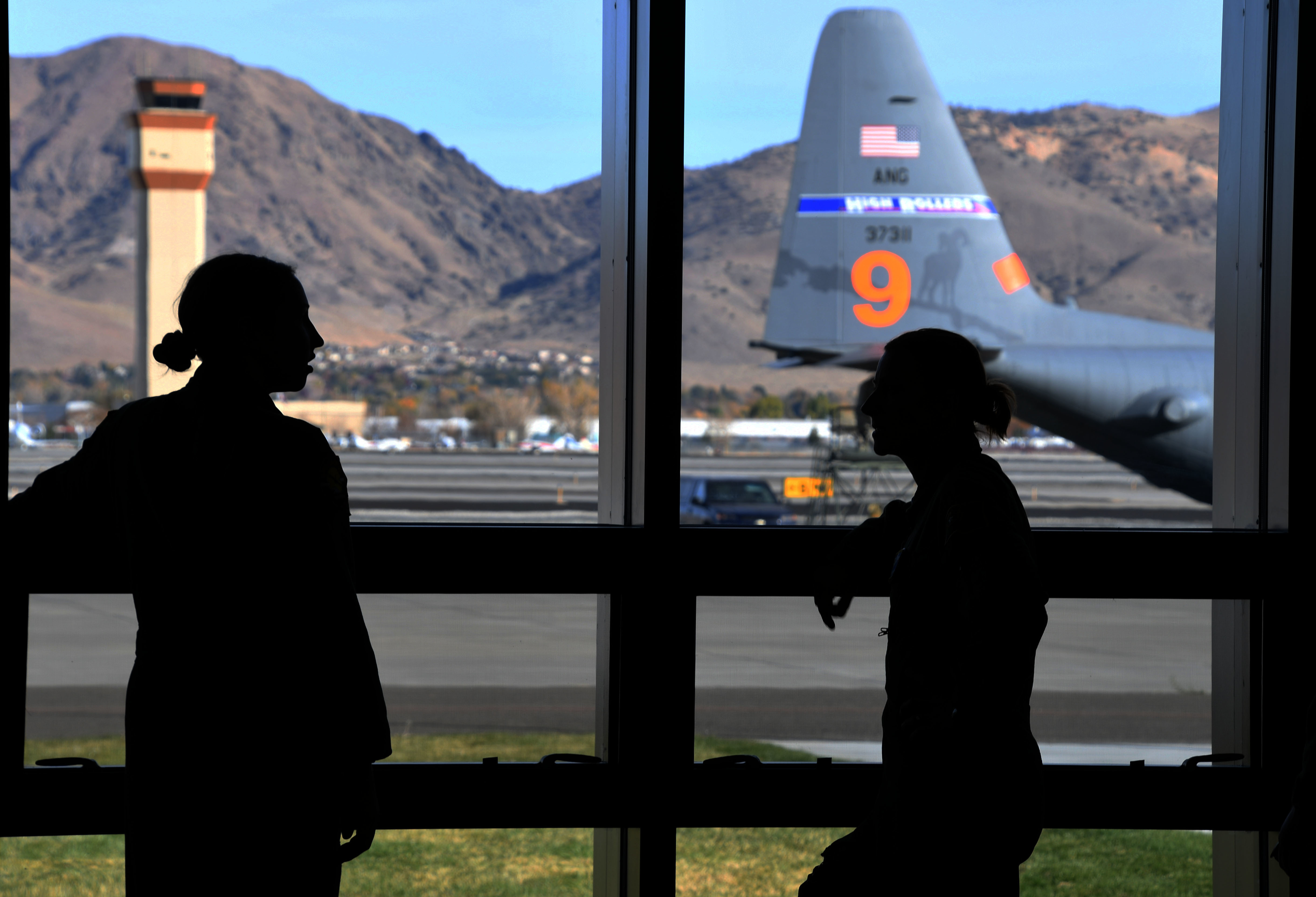 Airmen from the 152nd Airlift Wing in Reno, Nev. tour the newly opened refurbished operations building Nov. 3, 2018 at the Air National Guard base in Reno, Nev. A ribbon cutting ceremony was held to celebrate the completion of an $11 million federally funded modernization of the wing's operations building