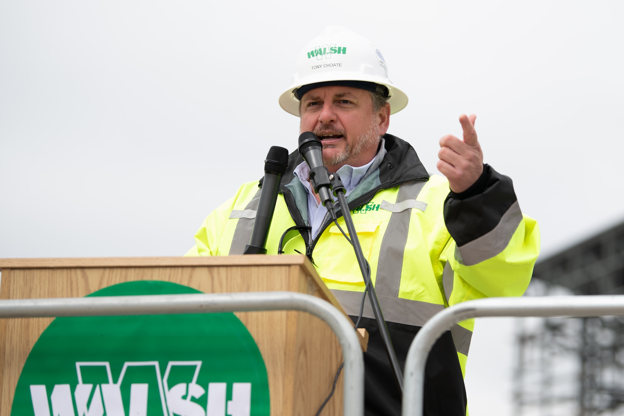 construction workers attend topping out ceremony