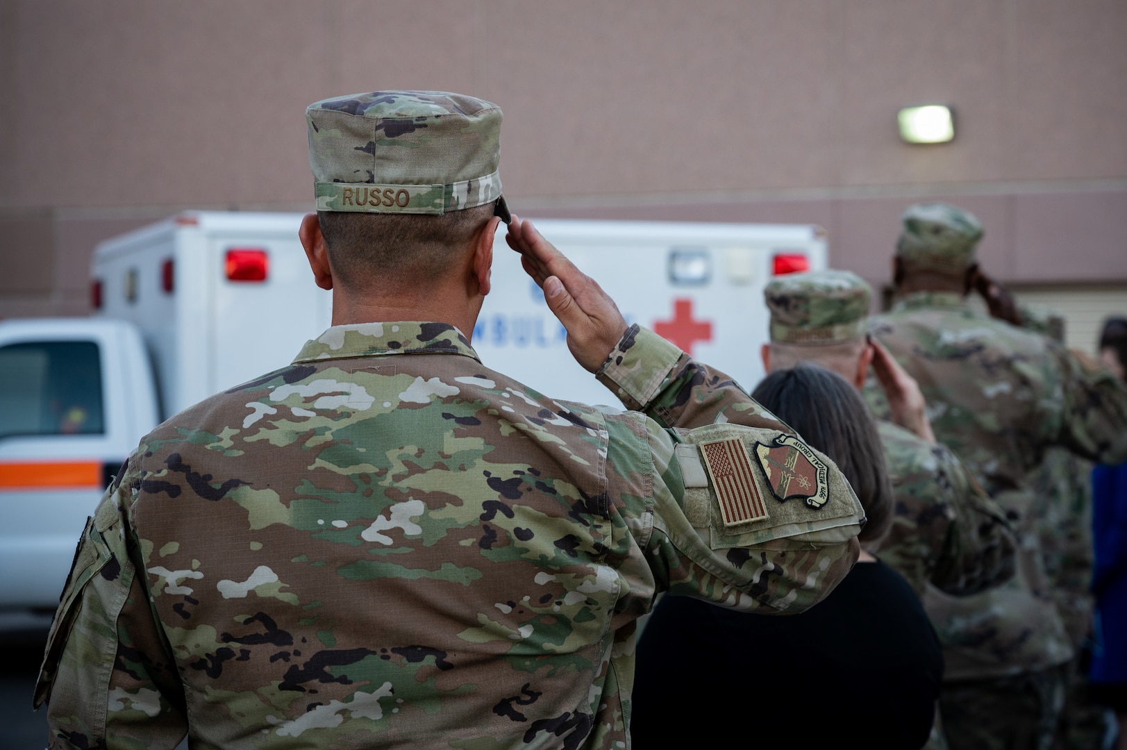 Person saluting