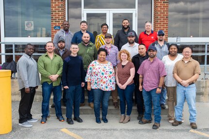 Norfolk Naval Shipyard employees who recently graduated from the First Line Supervisors class.