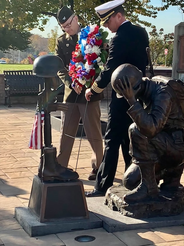 War memorial named for U.S. Marine on Veterans Day