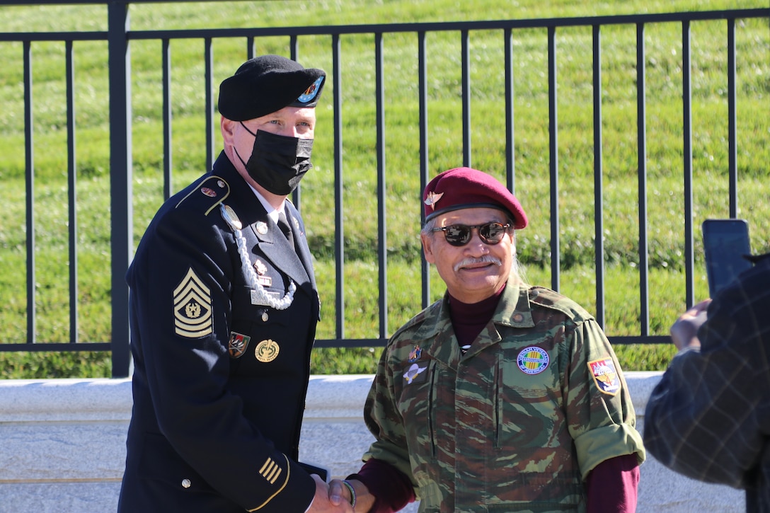 63rd Readiness Division’s Command Sergeant Major speaks at Veterans’ Day Observance