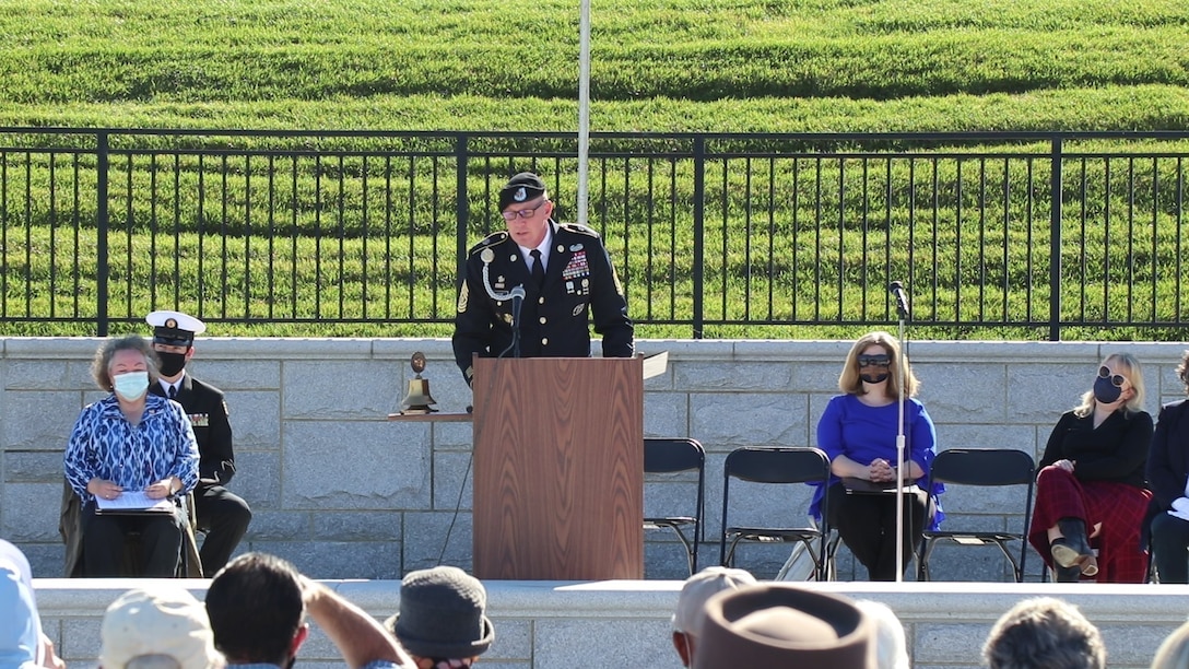 63rd Readiness Division’s Command Sergeant Major speaks at Veterans’ Day Observance