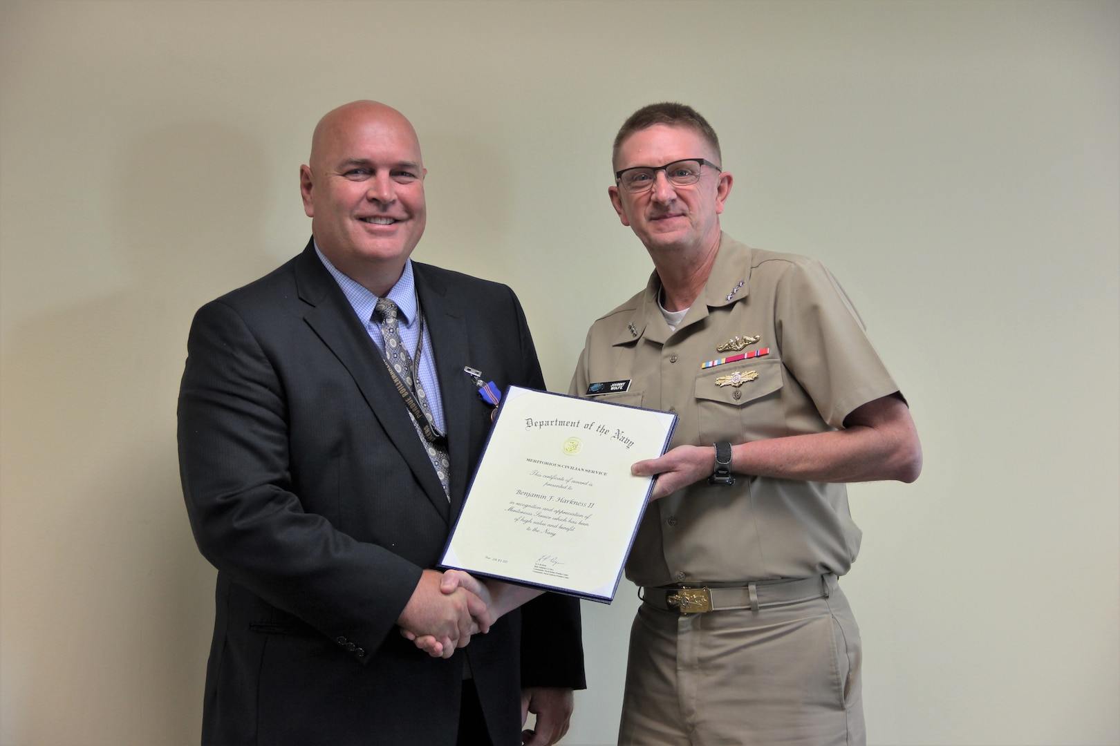 NSWC Crane department head Ben Harkness awarded for Department leadership