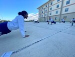 Airmen doing physical training