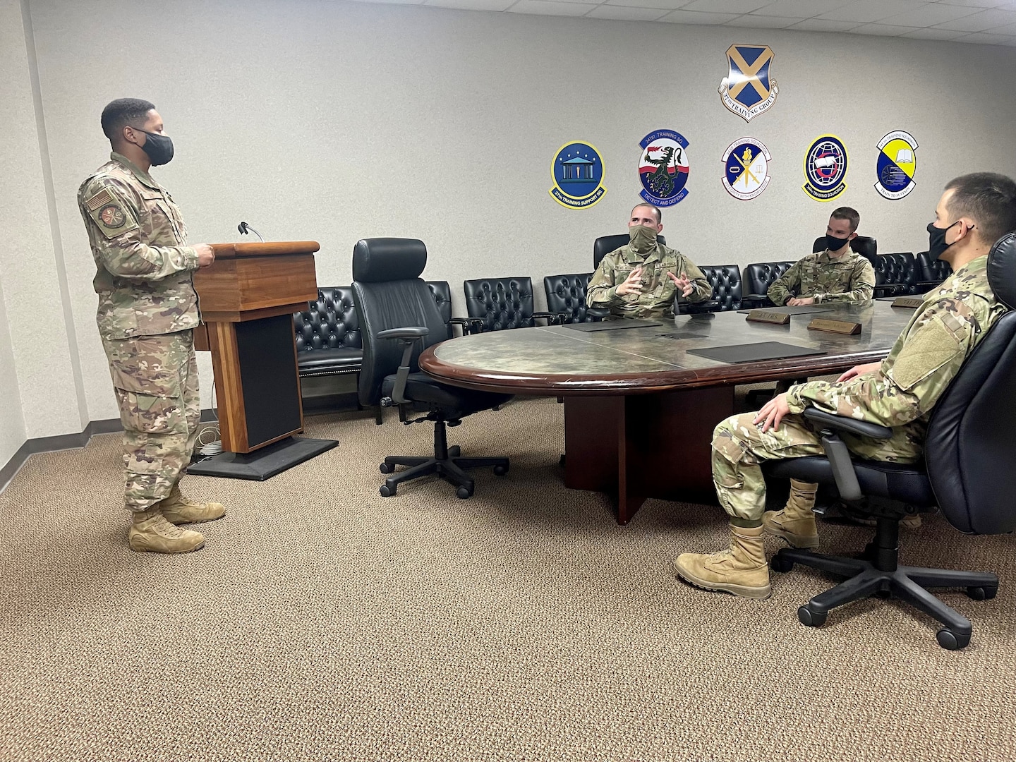 NCO delivering briefing