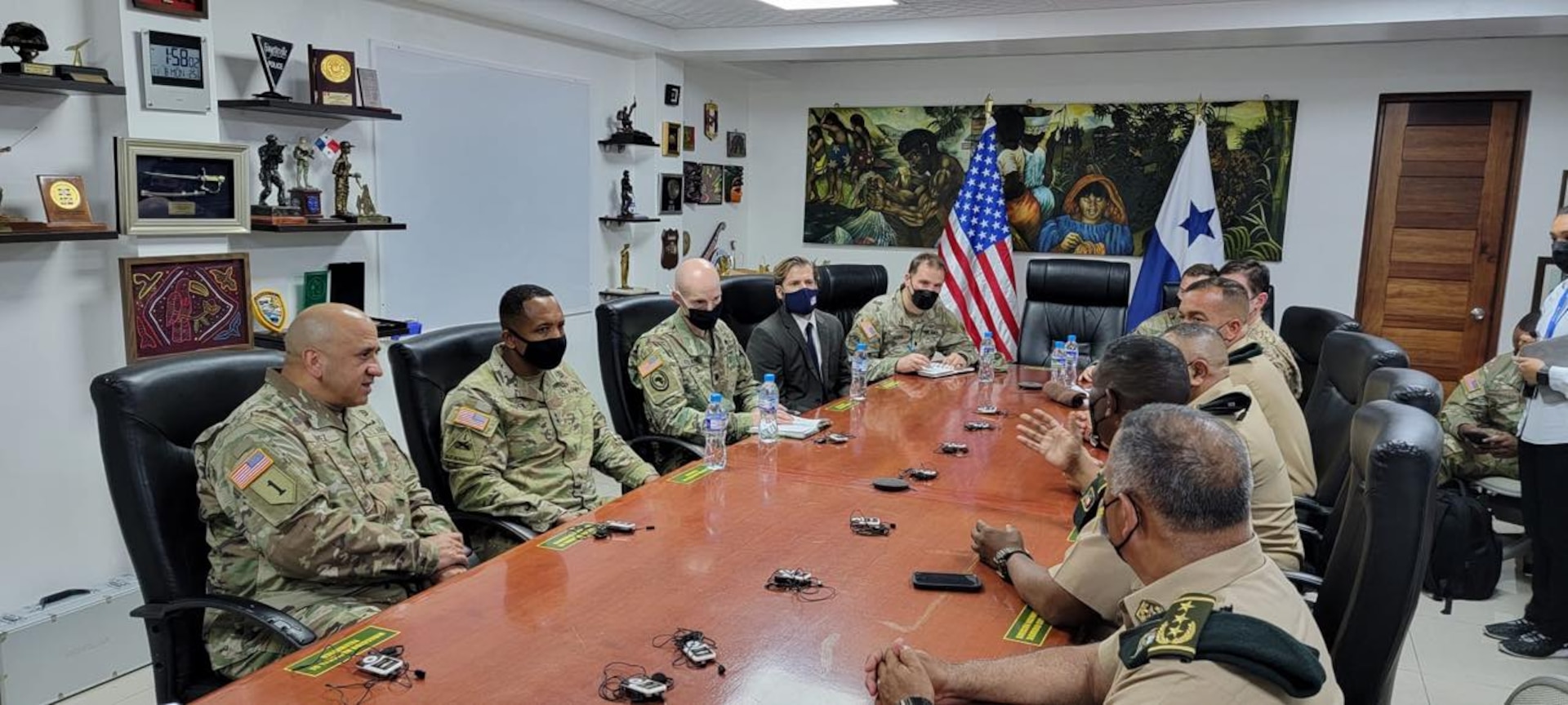 A U.S. Army South delegation traveled to Panama City, Panama, to conduct a key leader engagement with the National Border Service, or SENAFRONT Panama, commander and meet with United States Embassy representatives Nov. 8, 2021 to strengthen the Panamanian bilateral relationship and assess partnership sites.