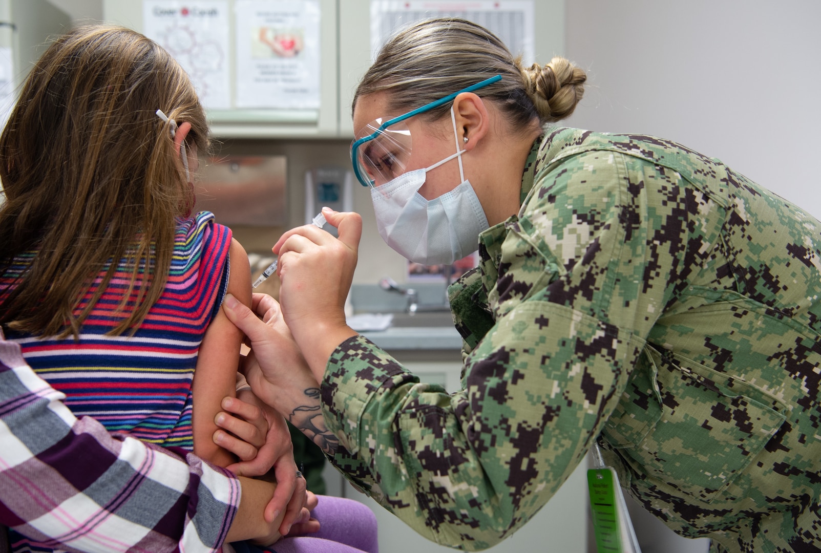 Following approval from the Centers for Disease Prevention and Control (CDC), Naval Medical Center Portsmouth (NMCP) began providing the COVID-19 pediatric vaccination to children between the ages of five and eleven, Nov. 8.