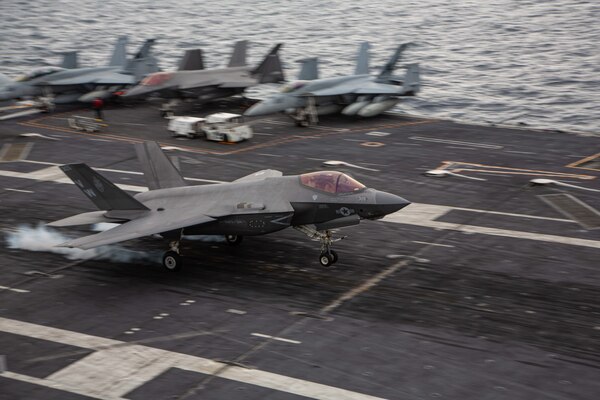 USS Abraham Lincoln (CVN 72) conducts flight operations.