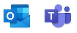Microsoft Outlook and Teams Logo on white background