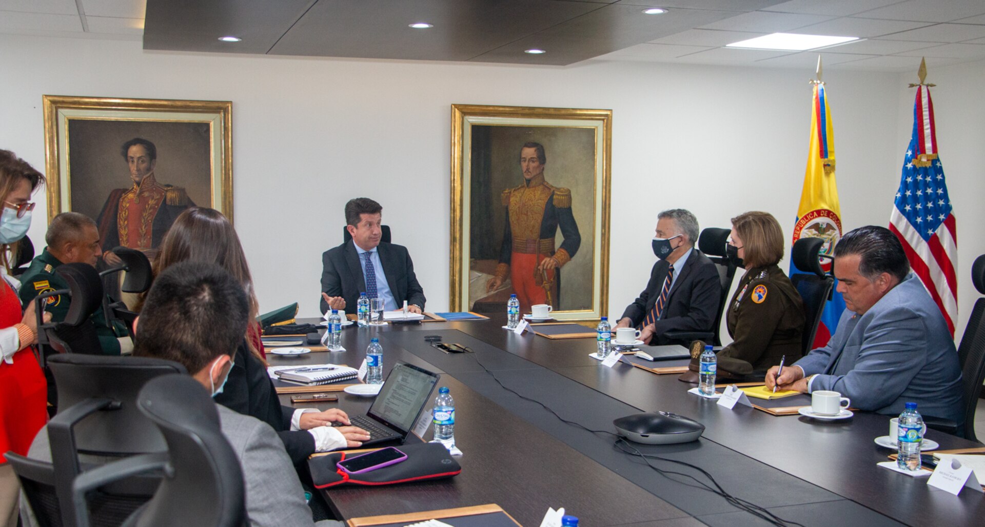 U.S. Army Gen. Laura Richardson, commander of U.S. Southern Command, meets with Colombian Minister of Defense Diego Molano to discuss the U.S.-Colombia security partnership.