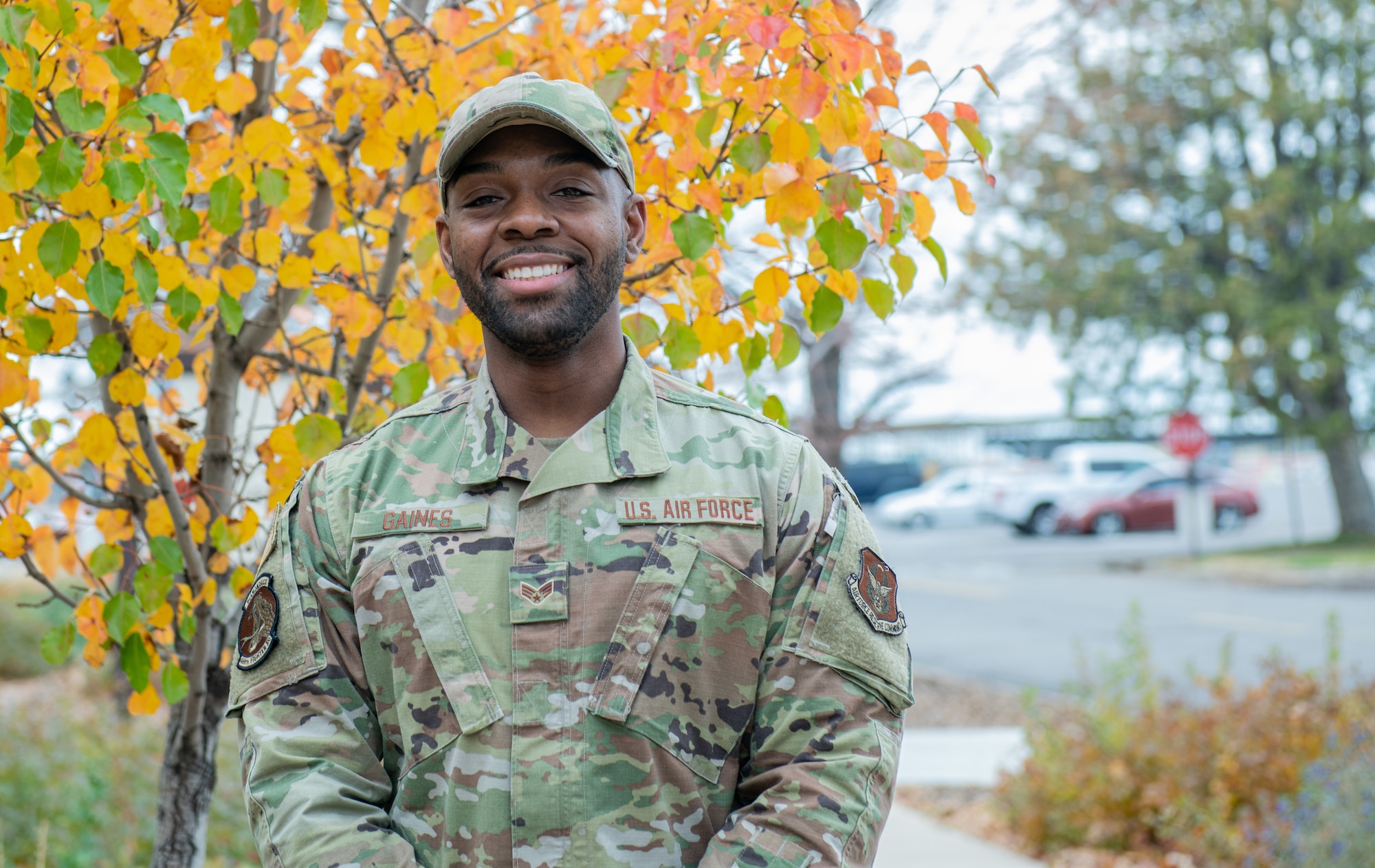 Senior Airman Quishauwn Gaines, aviation resource manager in the 466th Fighter Squadron at Hill Air Force Base, Utah