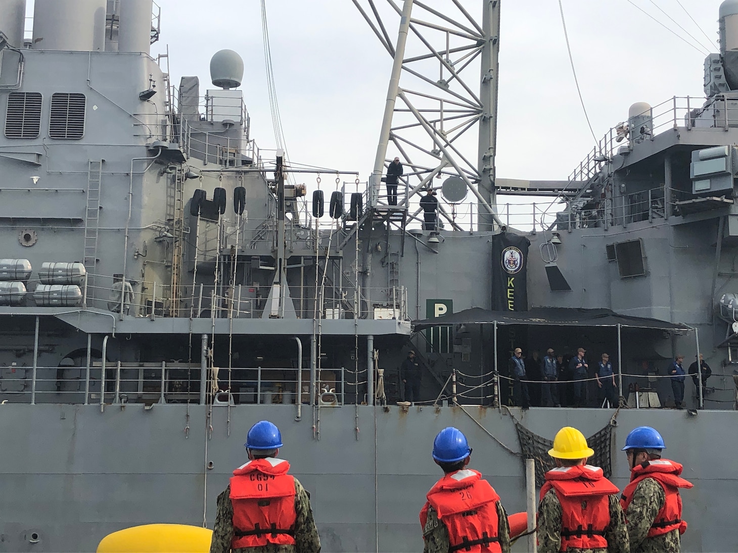 NAVAL STATION YOKOSUKA (Nov. 19, 2021) The Ticonderoga-class guided-missile cruiser USS Shiloh (CG-67) returns to port after a 6-month deployment. Shiloh is attached to Commander, Task Force 70/Carrier Strike Group 5 conducting underway operations in support of a free and open Indo-Pacific. (U.S. Navy Photo by Mass Communication Specialist 3rd Class Askia Collins)