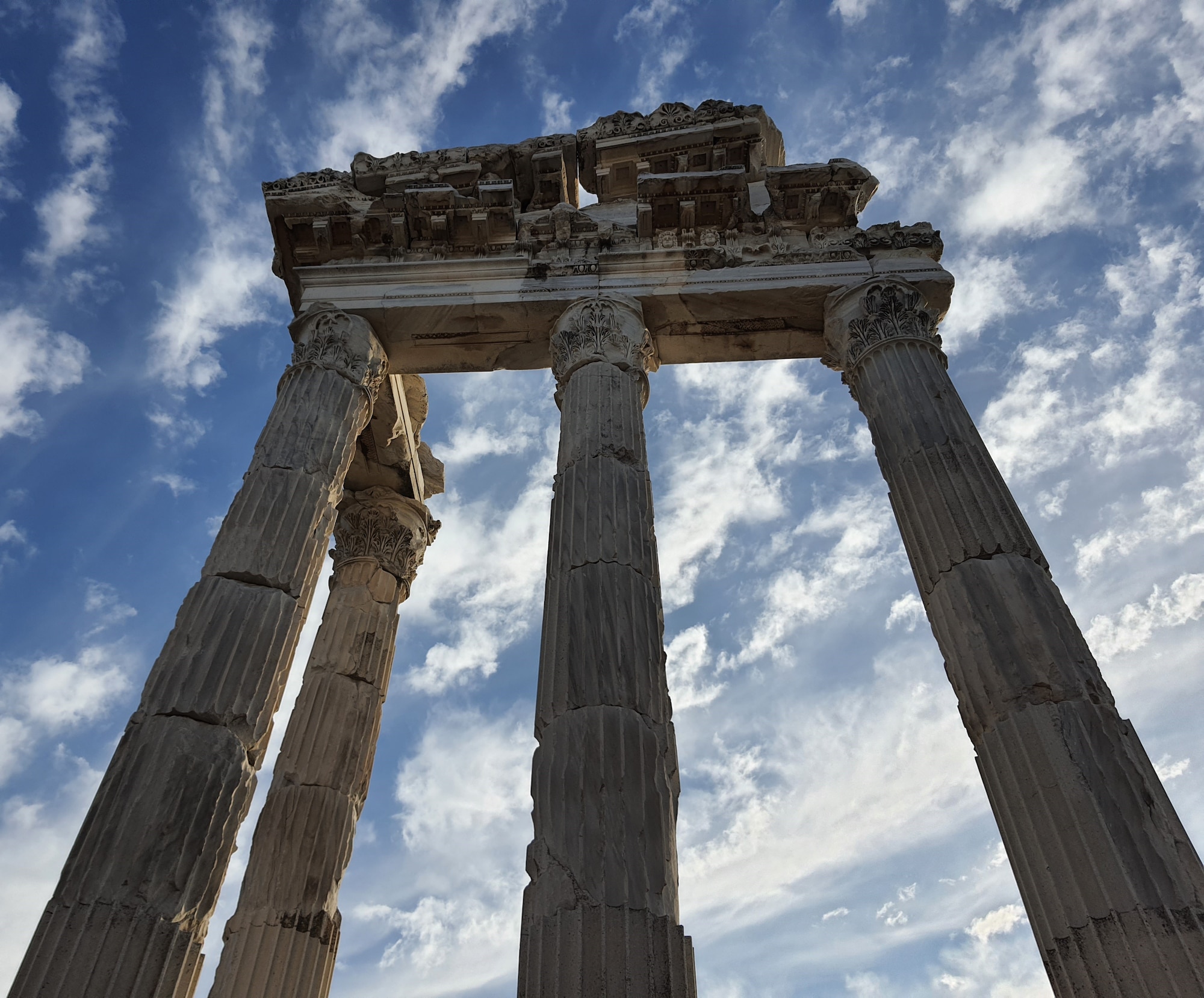 A view of the acropolis of Pergamon, the city of many first
