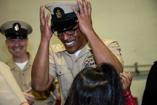 USS Ronald Reagan Pins Newest Chief Petty Officers > United States