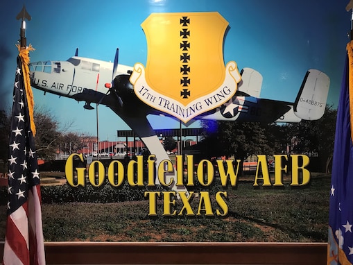 A mural including the 17th Training Wing’s emblem. (Courtesy photo)