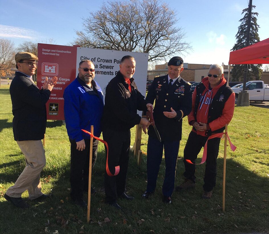 Corps, officials mark end of Crown Point sewer infrastructure improvement project